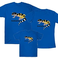 eublepharis macularius printing family set t shirt cotton o neck short sleeve shirt pets reptile lover family matching outfit