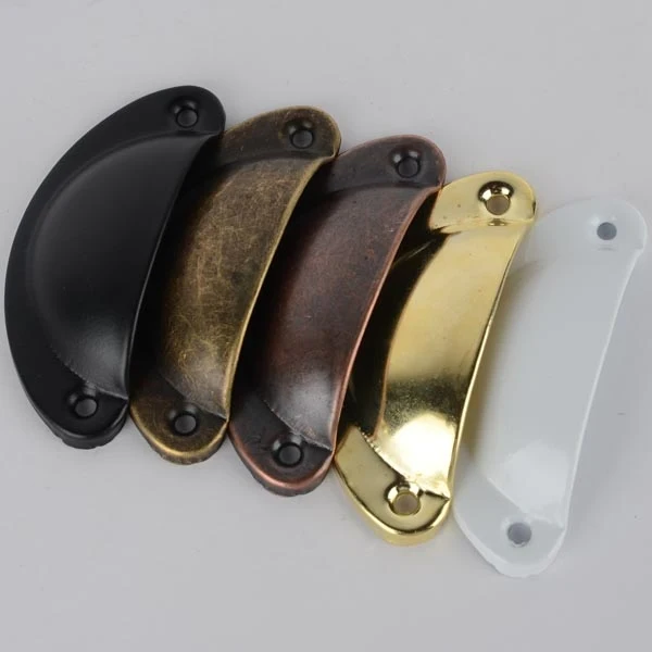 

10x Retro Victorian Cupboard Cabinet Door Pull Handles Drawer Knobs Cup Shells