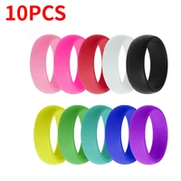 sports silicone ring lover unisex couples wedding rubber bands hypoallergenic flexible finger rings 8mm 10pcsset