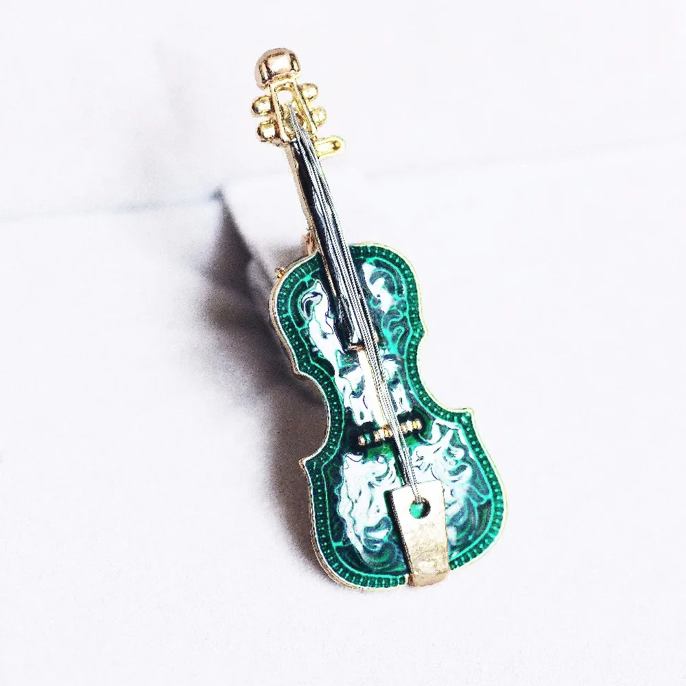 Muylinda эмалированная брошь в форме скрипки булавка Модные металлические броши для