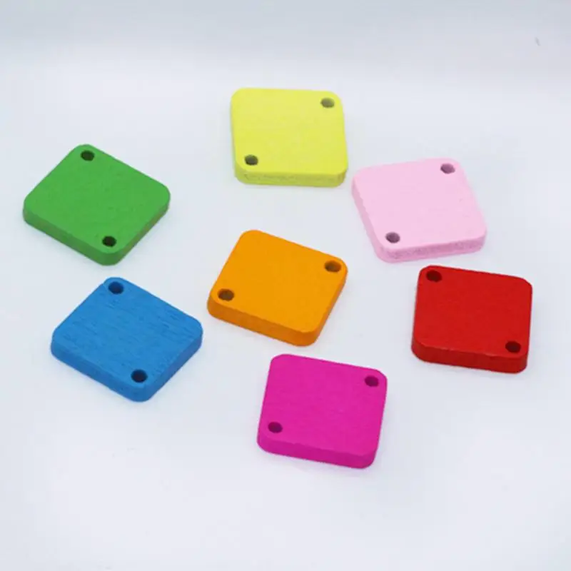 3PCS cs-076 wooden color square buttons garment accessories DIY craft | Дом и сад