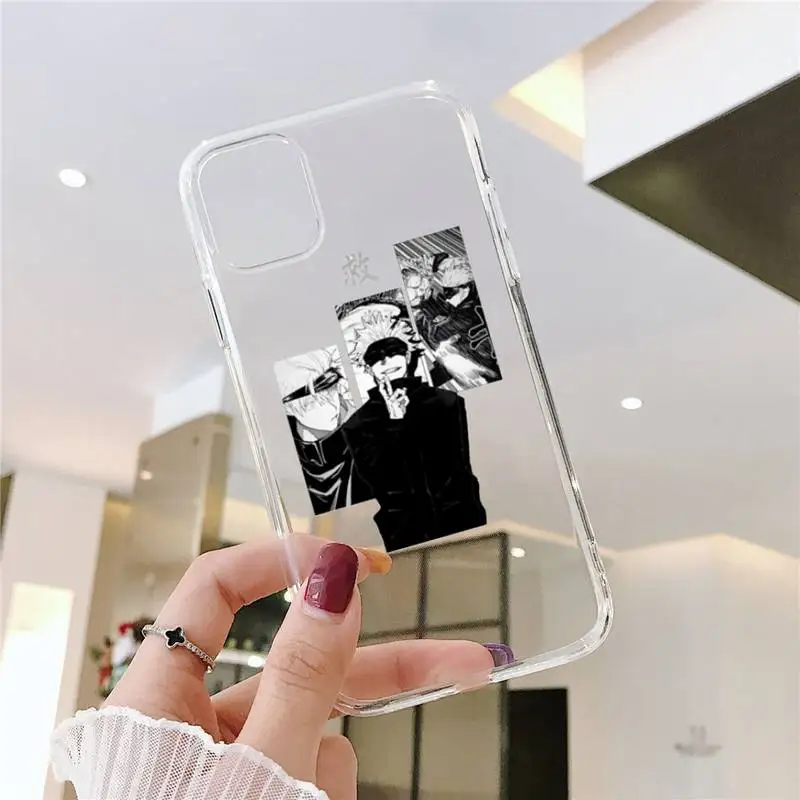 

Jujutsu Kaisen Anime Cartoon Phone Case Transparent soft For iphone 5 5s 5c se 6 6s 7 8 11 12 plus mini x xs xr pro max