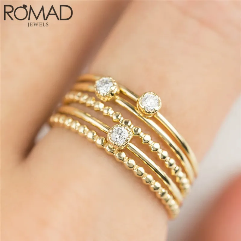 Женское Обручальное Кольцо ROMAD обручальное кольцо с круглым цирконием и