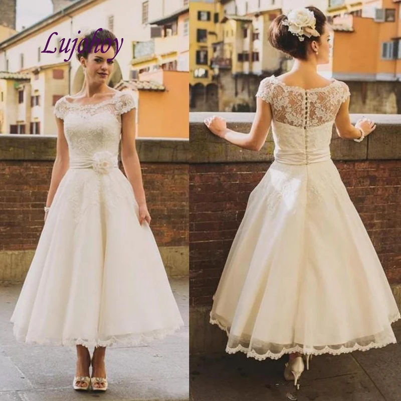 Сексуальные кружевные свадебные платья длиной ниже колена свадебное платье в
