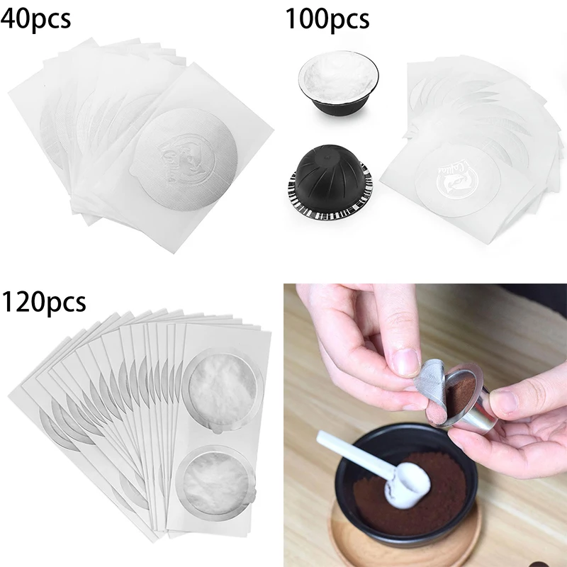 Кофейная капсула с алюминиевой фольгой наклейка крышкой одноразового