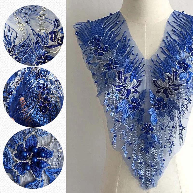 Цветочная вышивка ткань кружево фатиновое платье для свадьбы кружевная Diy