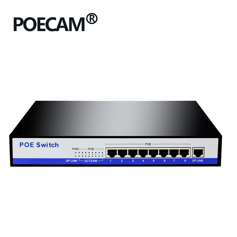 Гигабитный коммутатор poe switch 8 портов 10/100/1000 Мбит/с rj45 сетевой концентратор ethernet