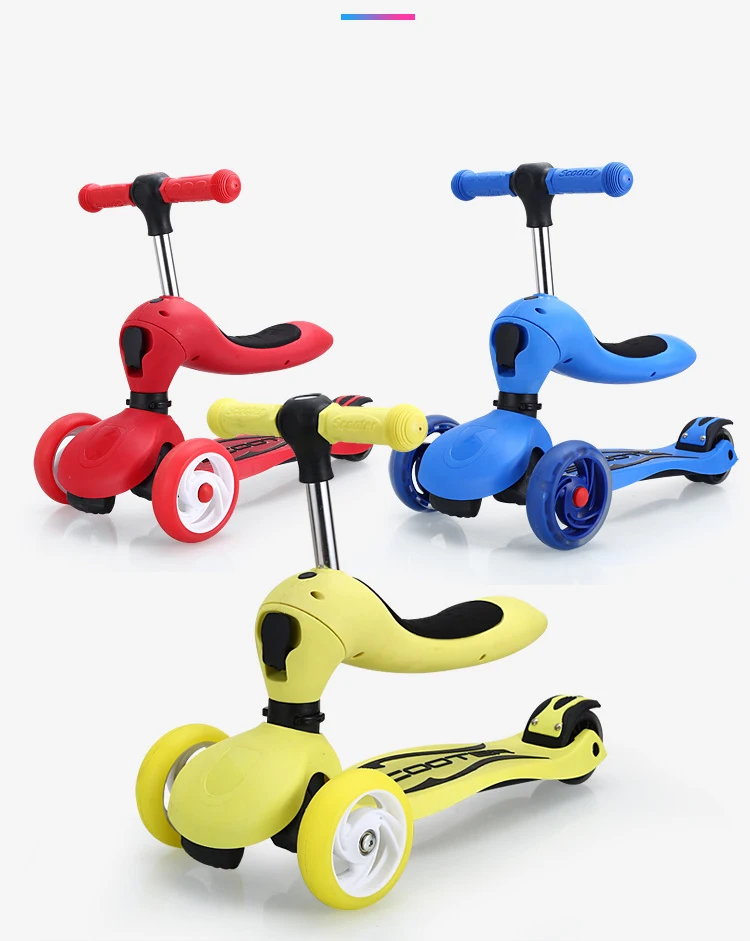Трехколесный велосипед 2 в 1 детский балансировочный скутер ходунок игрушки