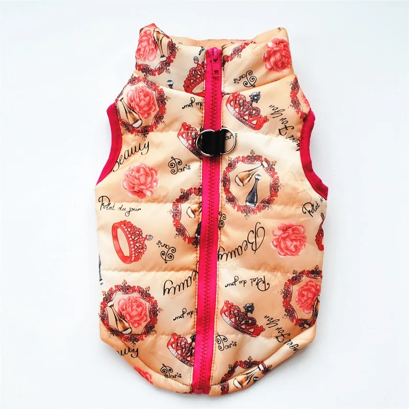 Puppy Dog Cotton-padded Jacket Vest Angel Baby-Traction Buckle Pet Clothes Blue Bow Autumn &amp Winter New Style | Дом и сад