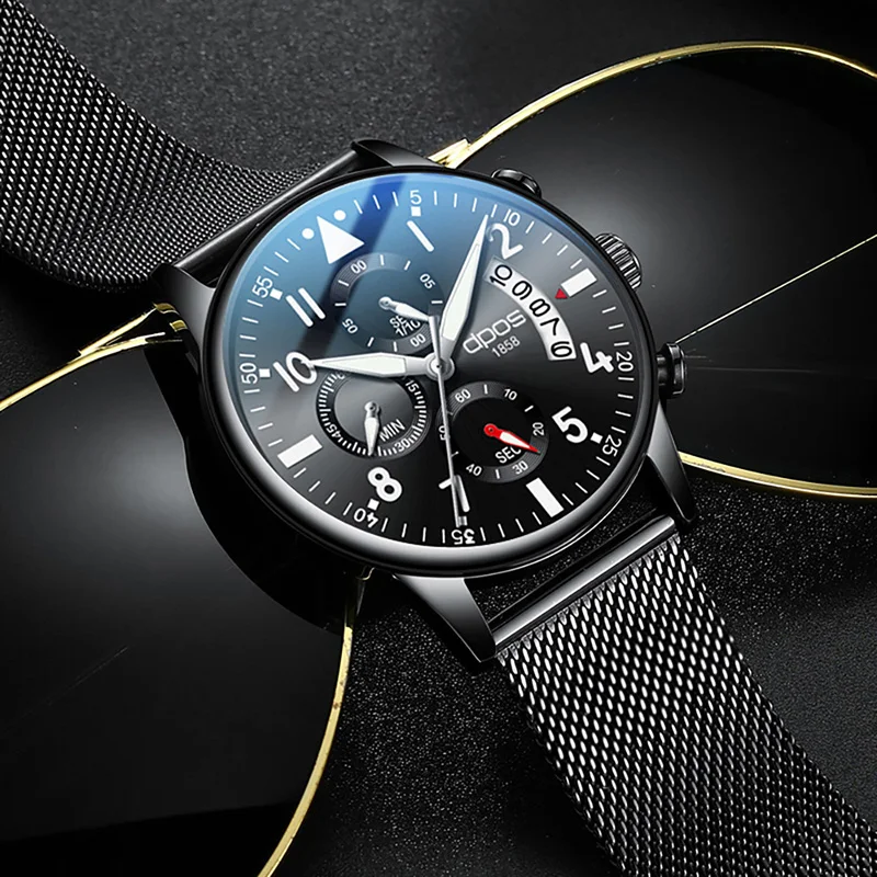 Модные деловые часы для мужчин 2019 мужские Роскошные ультратонкие кварцевые