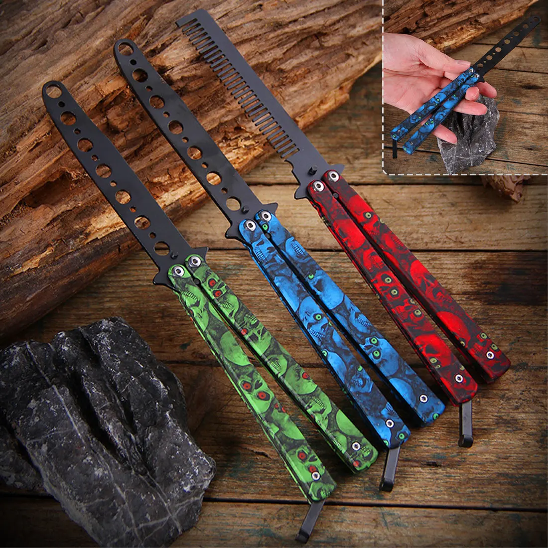 Тренировочный складной нож-бабочка из нержавеющей стали инструмент для обучения