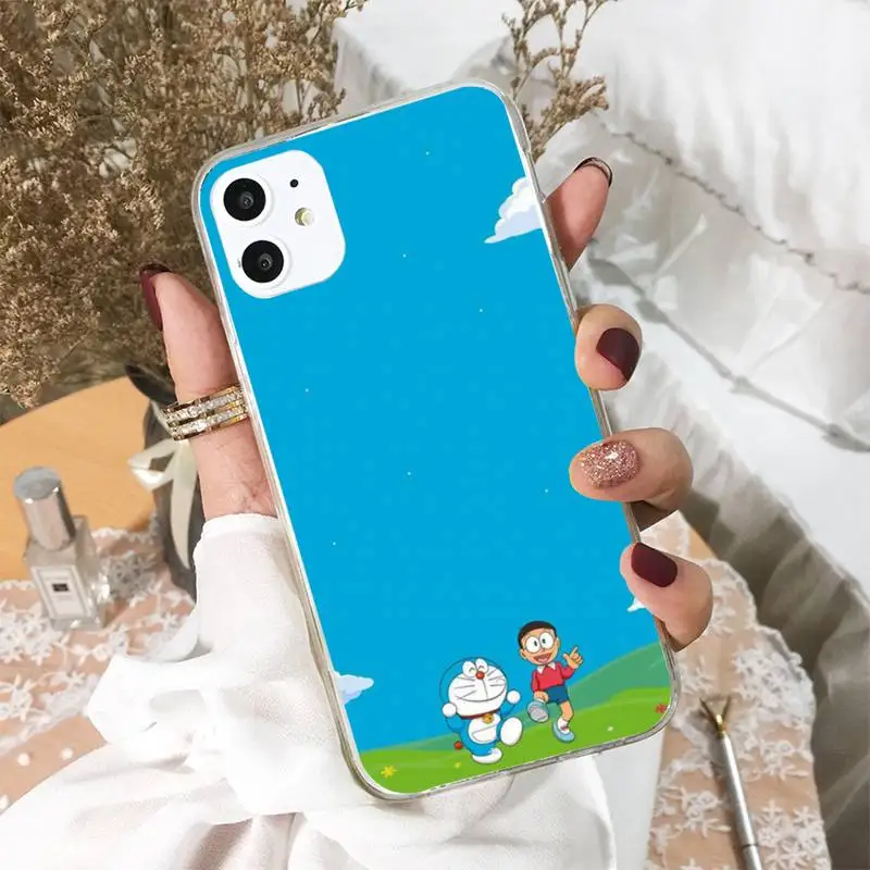 

Cartoon Doraemon Phone Case For iphone 5s 6 7 8 11 12 XSMAX XR pro plus mini se2020 Cover Fundas Coque