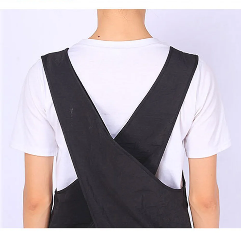 

1pc Barbers Aprons Professional Salon Hair Stylist Apron with Pockets Waterproof Hairdresser Cape (Black)