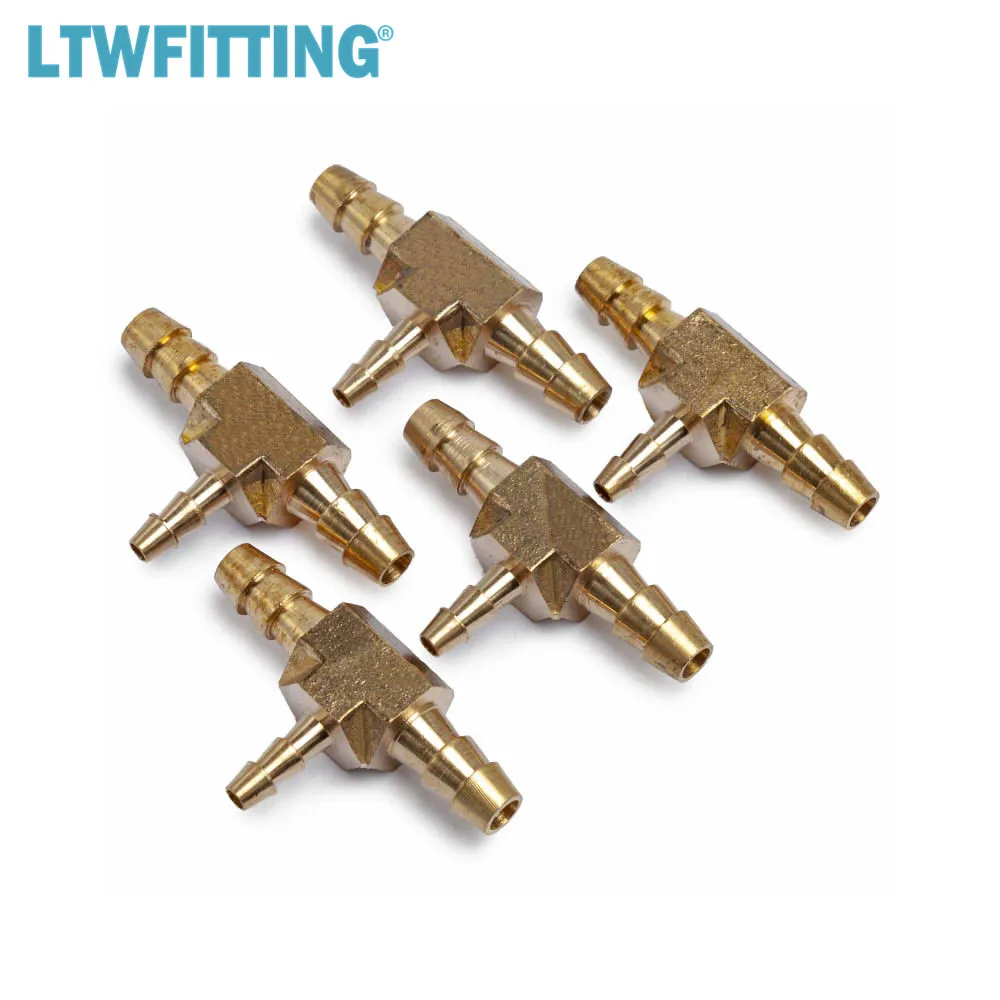 Латунный штуцер LTWFITTING тройник с зазубринами 1/4 дюйма x 1/8 шланг для топливной