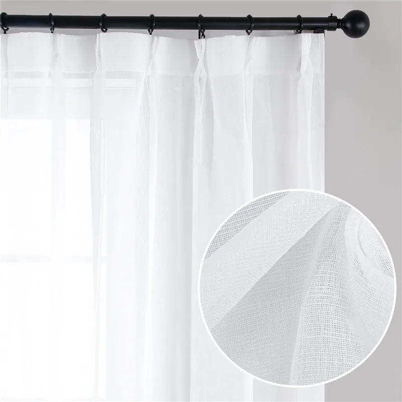 YokiSTG льняные тюлевые кружевные занавески для окон гостиной спальни кухни