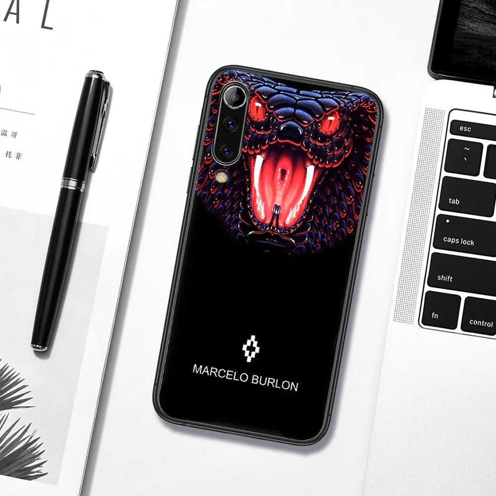 

Fashion Brand Marcelo Burlone Phone Case For Xiaomi Mi Note 10 A3 9 MAX 3 A2 8 9 10 11 Lite Pro Ultra black Cover Soft Cell 3D