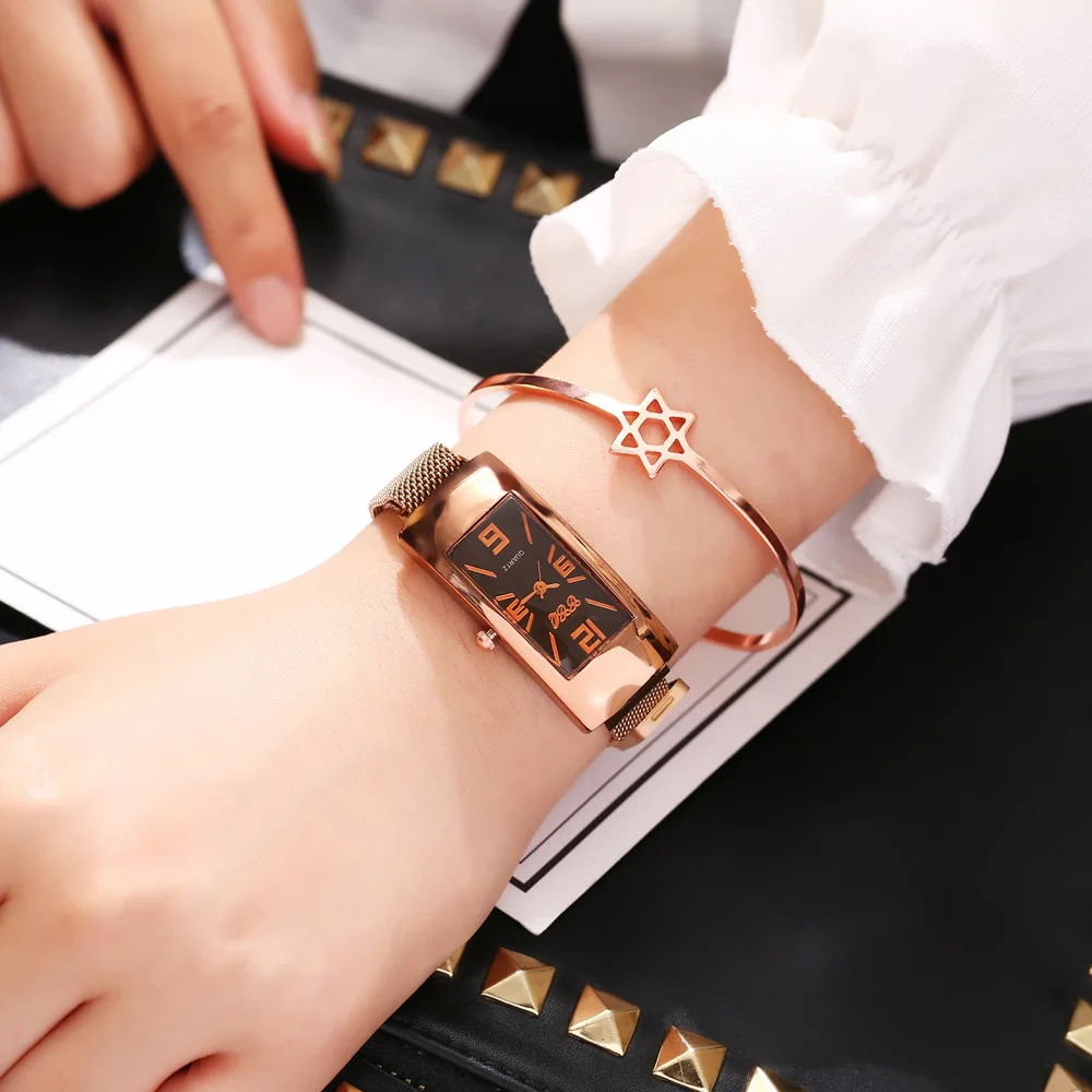 Модные Кристальные часы Роскошные женские магнитные Женские кварцевые наручные