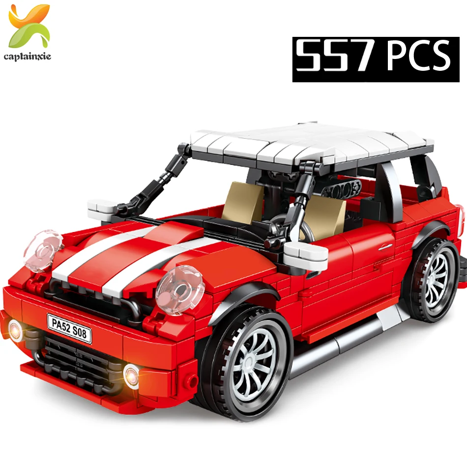557 шт. техника Супер гоночный автомобиль классический мини купер Жук