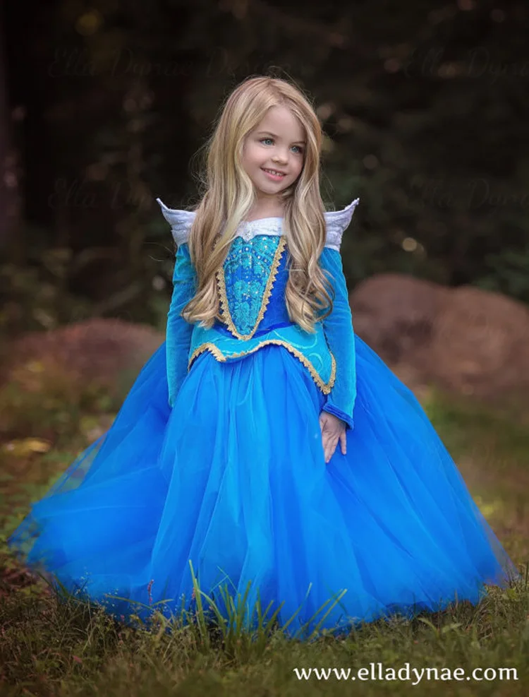 Нарядное платье Спящей красавицы принцессы Авроры карнавальный костюм с