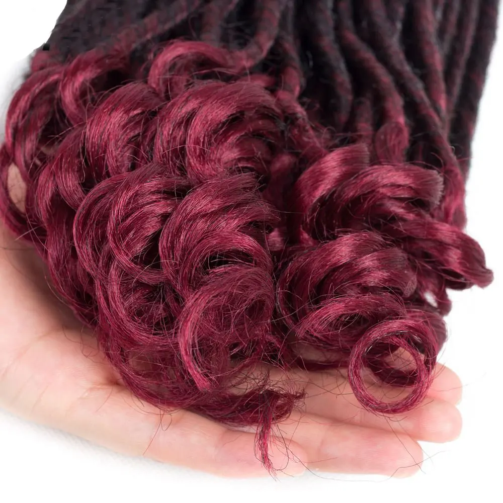 Goddess Locs вязанные крючком волосы искусственные локоны в стиле Crochet предварительно
