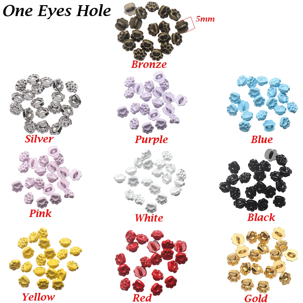 20 шт 5 мм Мини 1/2 глаза отверстия металлическими пряжками DIY кукольная одежда