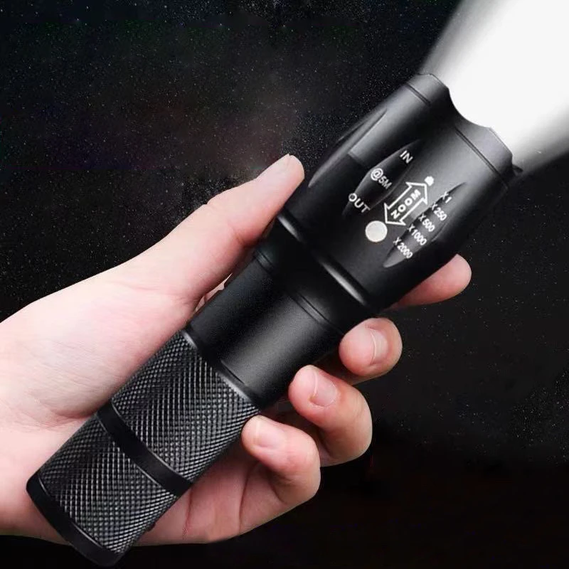 

T6 LED Flashlight Torch Several Modes Lantern Self Defense Tactical Portable Light Powerful Waterproof Bulb Camping Lamp Torch