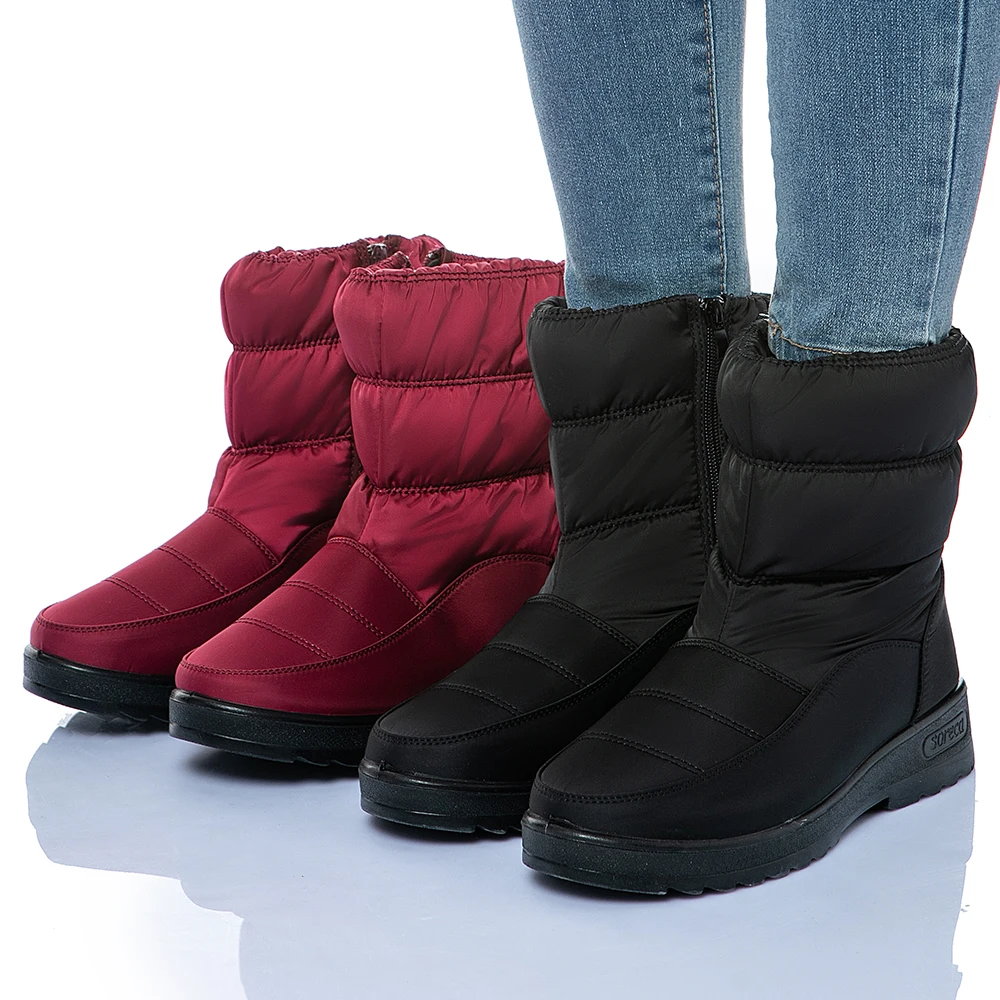 

Women Snow Boots WInter Shoes Warm Plush Boots Ladies Casual Slip on Flat Fur Shoes Waterproof Botines Mujer 2021 New