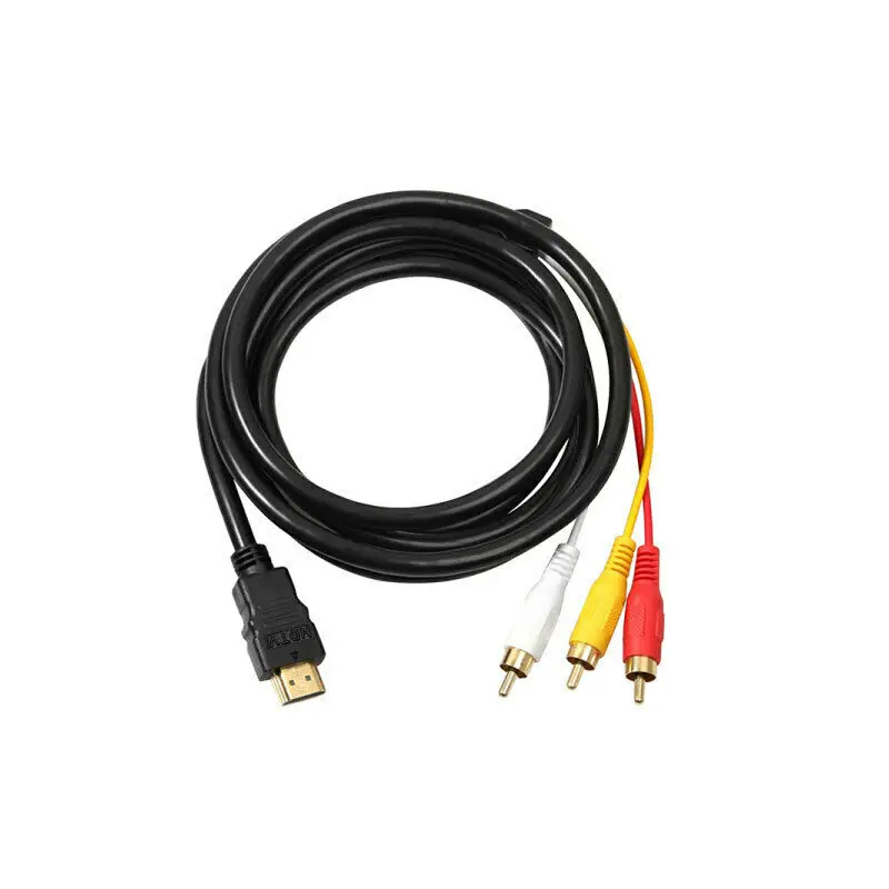 Кабель переходник Pripaso для HDTV и DVD 1 5 м HDMI папа 3 RCA аудио видео AV 1080p|Коробки передач