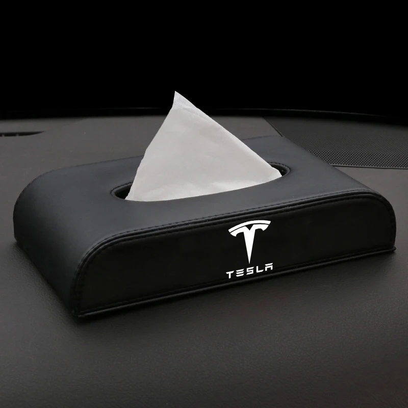 

Heenvn 2021 New For Tesla Model 3 Model Y Paper Multifunctional Tissue Box Car Accessories Car For Model Three Tesla3 Interior