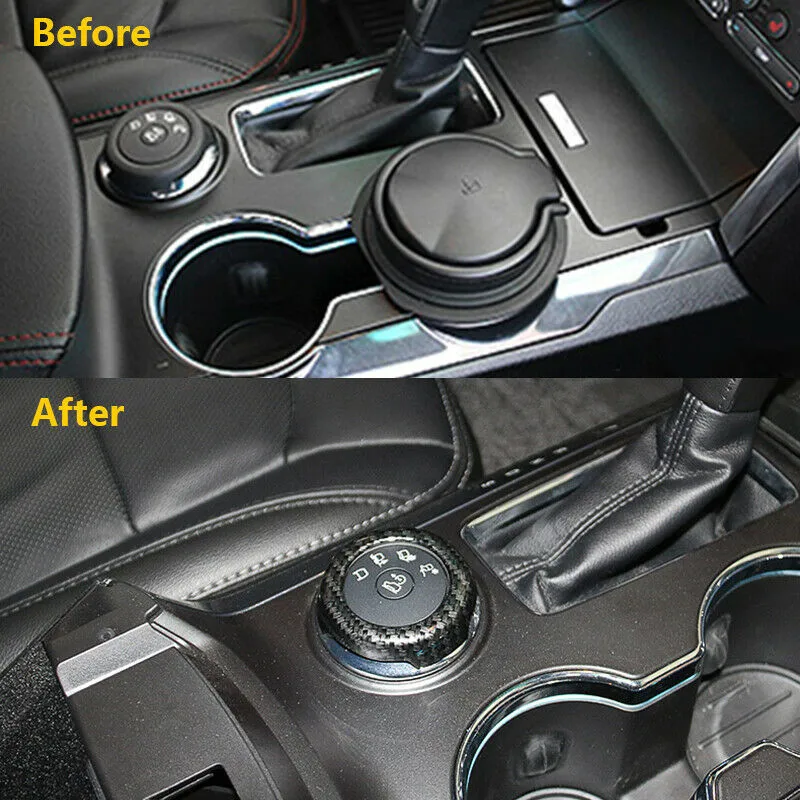 

ABS Plastic Switch Trim Accessories Black Carbon Fiber Cover Drive Mode
