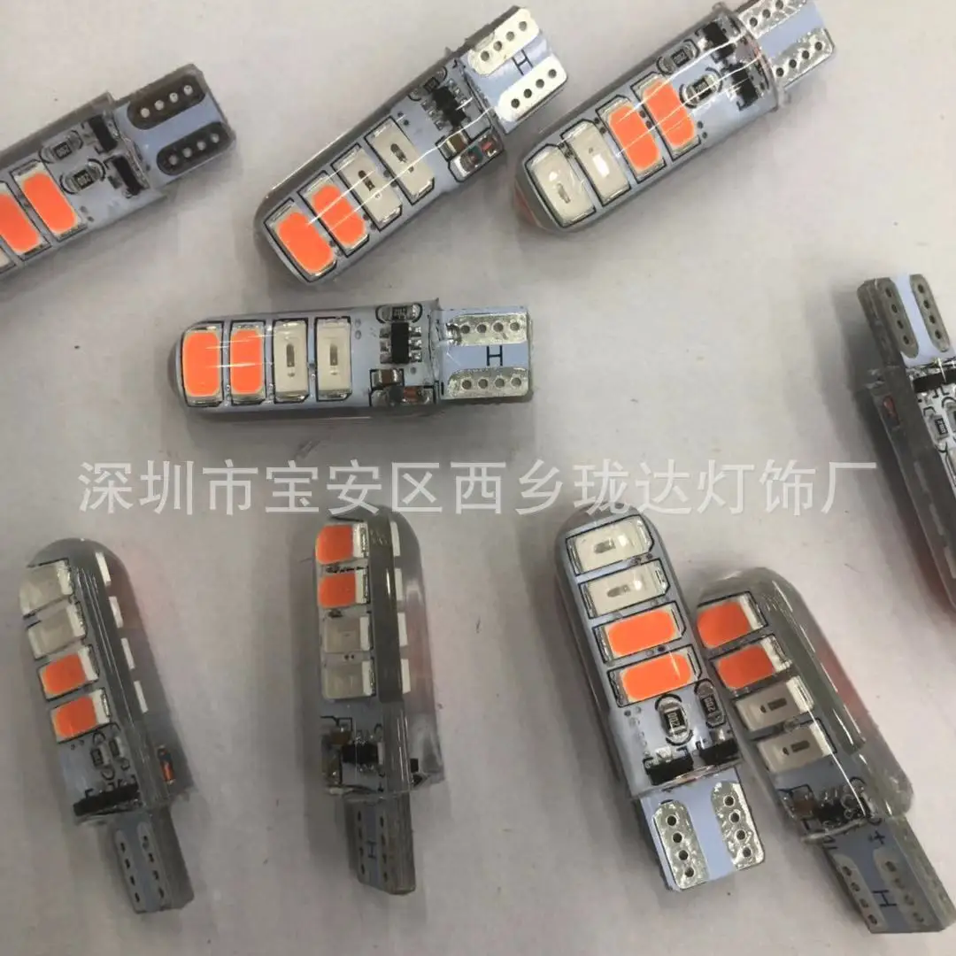 Двухцветная автомобильная светодиодная лампа T10 5630 8smd двухцветная лампа-вспышка