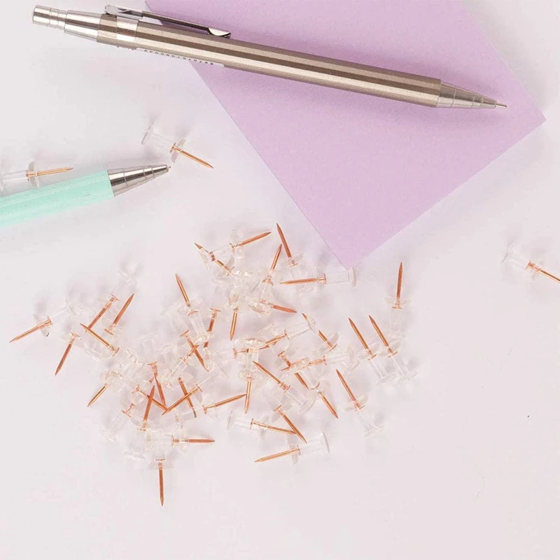 Набор зажимов для скрепки бумаги 5 стилей 500 шт. розовое золото офиса школы и дома |