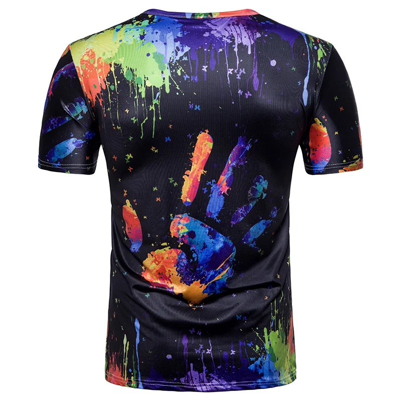 Новинка лета 2021 фиолетовые светящиеся гитары 3D футболки повседневная Уличная