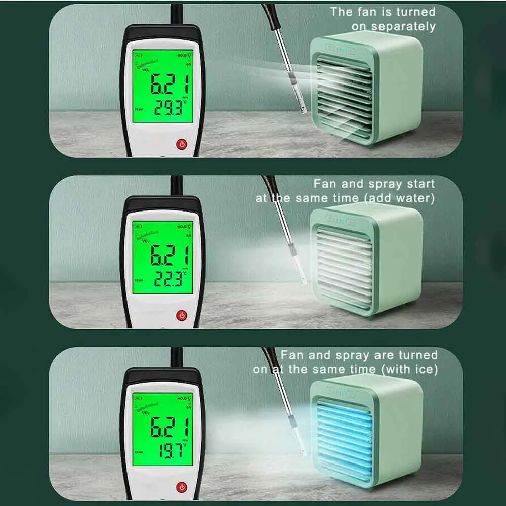 

1 pcs Multifunctional humidifier evaporative air cooler rechargeable water-cooled air conditioner portable office purifier