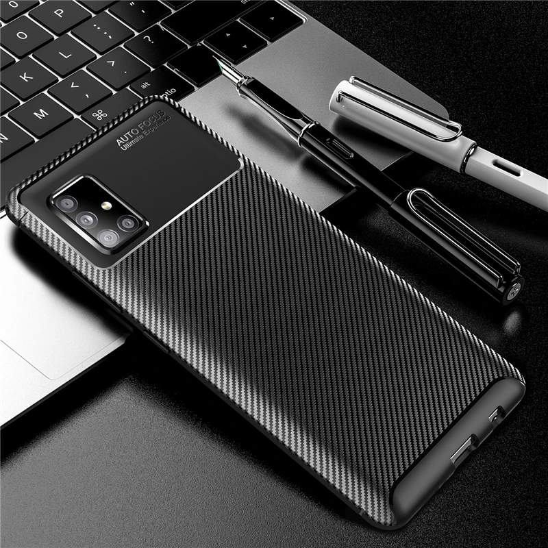 for samsung galaxy a51 5g case soft silicone slim carbon fiber anti knock case for samsung a51 5g cover for samsung a51 5g case free global shipping