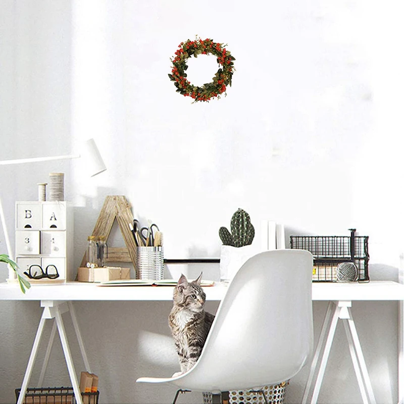 

Spring Summer Wreath Artificial Flower Wreath for Front Door Wedding Party Window Wall Hanging Valentines Day Home Decor