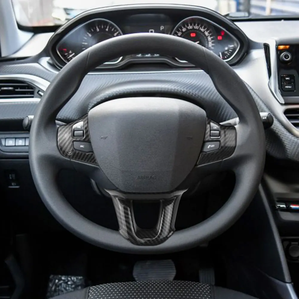 Декоративная накладка на руль автомобиля Daefar 3 шт./компл. Накладка для Peugeot 2008 208 308