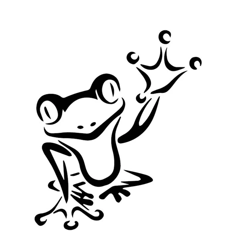 

Frog Simple Pattern Fashion Car Applique Auto Body Window Decoration Waterproof Sunscreen Vinyl Decal,21CM*19CM