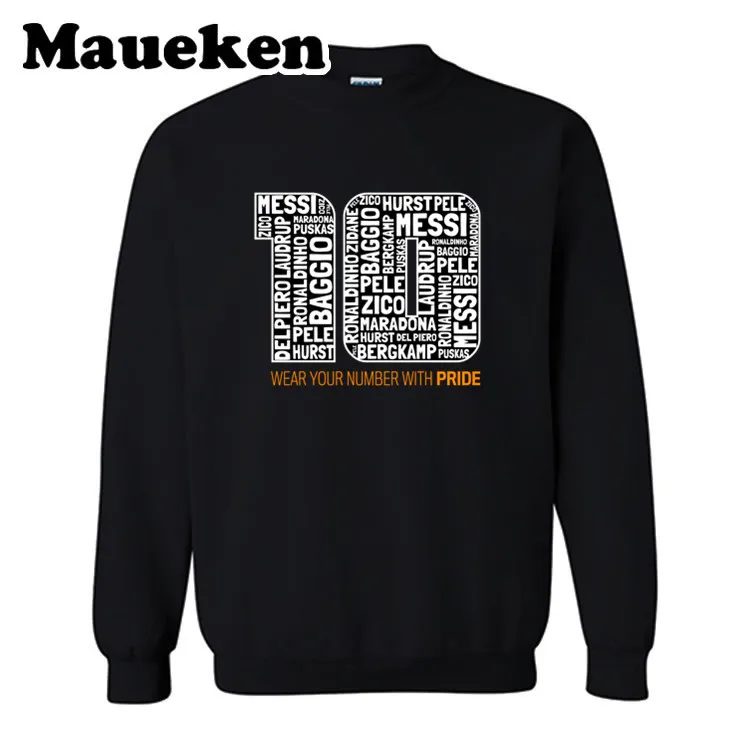 Мужские толстовки с капюшоном одежда 10 Pride Messi ZICO PELE Maradona Baggio ronaldinho DELPIERO Del Piero LAUDRUP