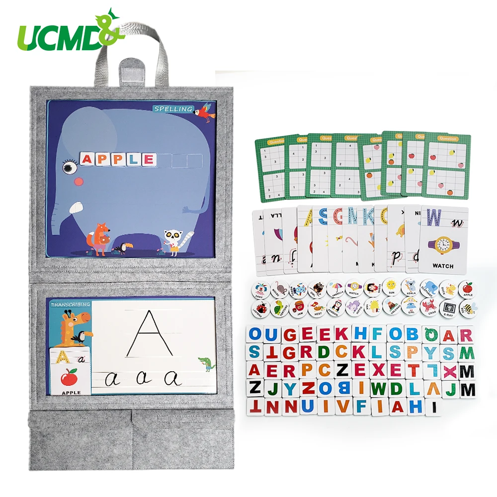 Обучающая игра-головоломка Монтессори с английским словом и алфавитом