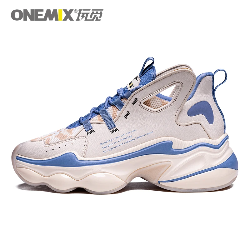 ONEMIX Sport Shoes Men Thick Sole Man Lightweight Casual Fashion Sneakers Woman Vulcanize Height Increase Women Running Dad Shoe