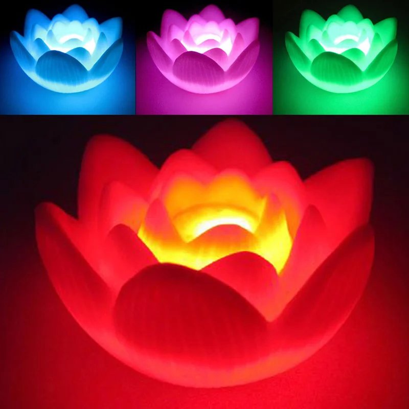 Меняющий цвет светодиодный светильник Lotus Love Mood ночник Свадебный декор|Ночники| |