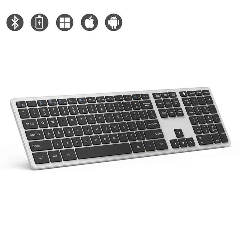 SeenDa Bluetooth keyboard Full-Size Wireless Keyboard for Ipad Laptop Table 109-button multi-pairing | Компьютеры и офис