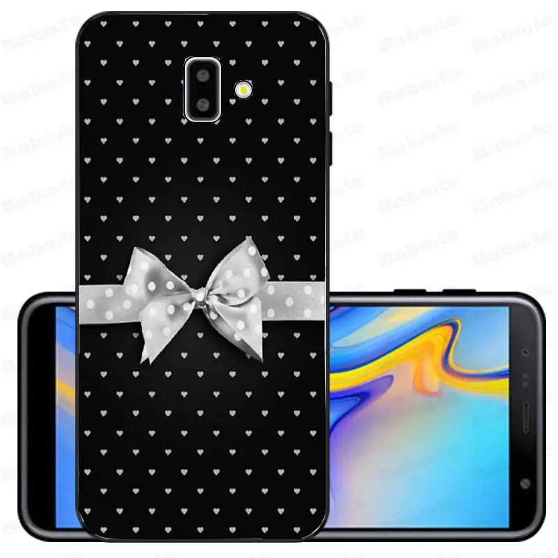 Чехол для мобильных телефонов galaxy A10 чехлы с черно-белым рисунком samsung Galaxy j6 plus A6 A8