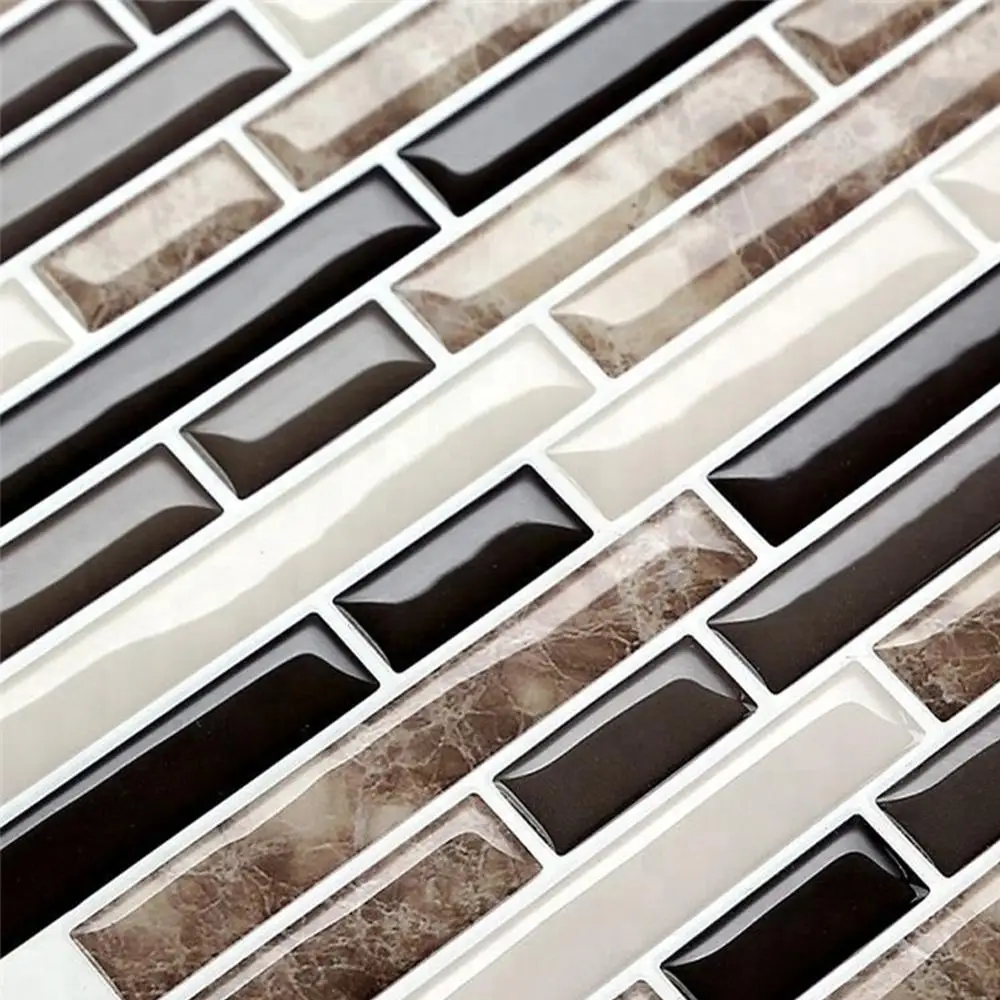 Клейкая самоклеящаяся настенная 3D плитка кирпичная полоса бумага для ванной