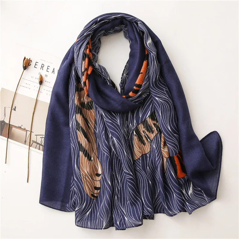 

Fashion 2020 Women Scarf Print Cotton Winter Warm Brand Scarves Hijabs Pashmina Foulard Bandana Poncho Hijab Viscose Shawl