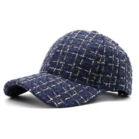 2020 gorras spring autumn mens and womens nniversal baseball cap wire small plaid for peaked hat korean fashion navy sunshade