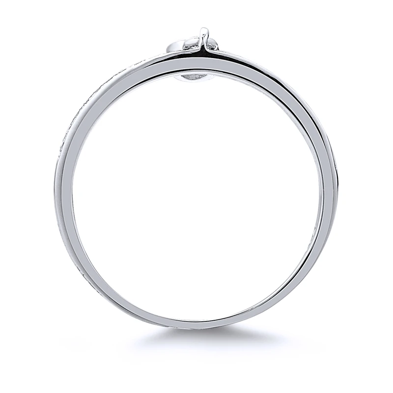 DY кольцо из стерлингового серебра 925 пробы с кубическим цирконием подвижное