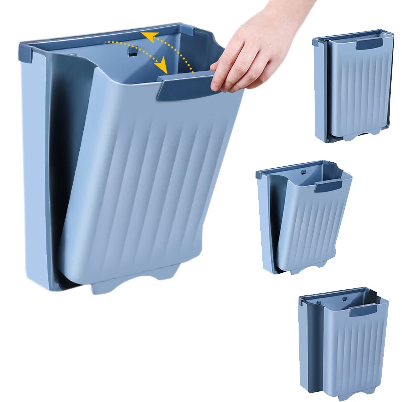 

Modern Minimalist Creative Wall Mounted Kitchen Trash Can Trash Basket Waste Garbage Sorting Recycling Bin Large Home Supplies