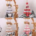 Рождество висячие украшения фестиваля РОЖДЕСТВЕНСКАЯ ЕЛКА деревянный кулон разноцветный украшение для дома вечерние небольшой подарок 2021 подарок на Новый год